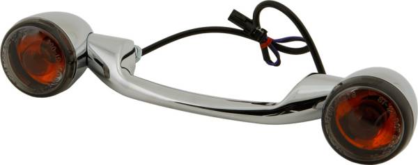 HARDDRIVE - TURNSIGNAL LIGHT BAR CHROME W/SMOKE LENSES - Image 1