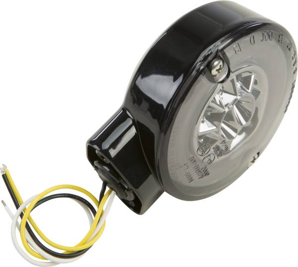 HARDDRIVE - DUAL FUNCTION FRONT TURN SIGNAL BLACK W/SMOKE LENS - Image 1