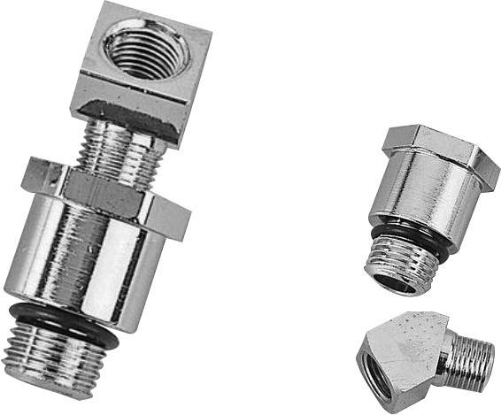 HARDDRIVE - CHROME OIL PRESSURE GAUGE FITTING SET - Image 1