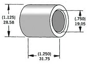 HARDDRIVE - AXLE SPACER ZINC 40910-84A 3/4"X1.25" - Image 1