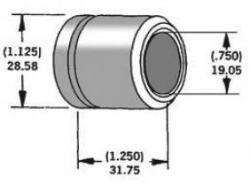 HARDDRIVE - AXLE SPACER ZINC 40915-94 3/4"X1.25" - Image 1