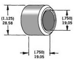 HARDDRIVE - AXLE SPACER ZINC 41196-83 3/4"X0.75" - Image 1