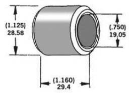 HARDDRIVE - AXLE SPACER ZINC 41591-81 3/4"X1.16" - Image 1