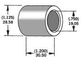 HARDDRIVE - AXLE SPACER ZINC 41592-79 3/4"X1.2" - Image 1