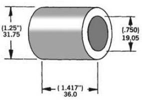 HARDDRIVE - AXLE SPACER ZINC 41591-90 3/4"X1.41" - Image 1