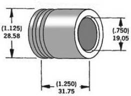 HARDDRIVE - AXLE SPACER ZINC 41595-86 3/4"X1.25" - Image 1