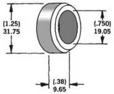 HARDDRIVE - AXLE SPACER ZINC 43358-83A 3/4"X0.38" - Image 1