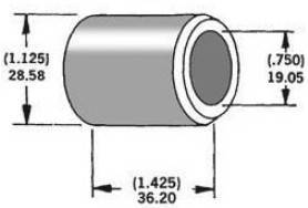 HARDDRIVE - AXLE SPACER ZINC 43674-95 3/4"X1.425" - Image 1