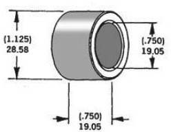 HARDDRIVE - AXLE SPACER ZINC 43654-86A 3/4"X0.75" - Image 1