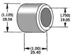 HARDDRIVE - AXLE SPACER ZINC 43657-89 3/4"X1.0" - Image 1