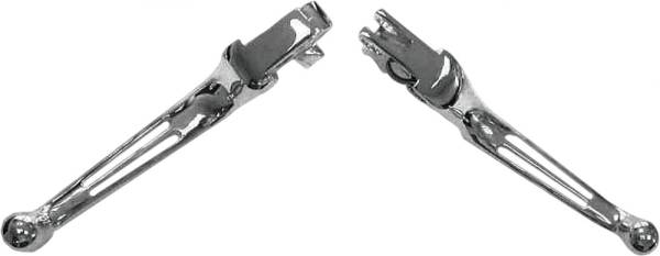 HARDDRIVE - CUSTOM LEVERS 2-SLOT CHROME BIG TWIN 86-06  XL 96-03 - Image 1