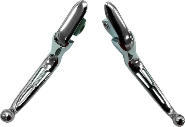 HARDDRIVE - SLOTTED LEVER SET CHROME - Image 1