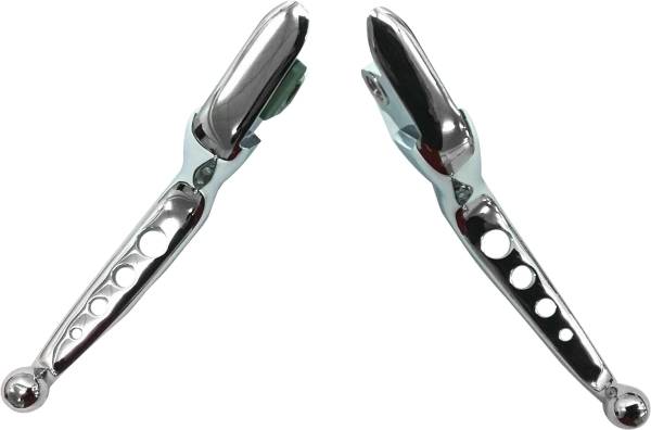 HARDDRIVE - 4 HOLE LEVER SET CHROME SOFTAIL 15-17 CABLE - Image 1