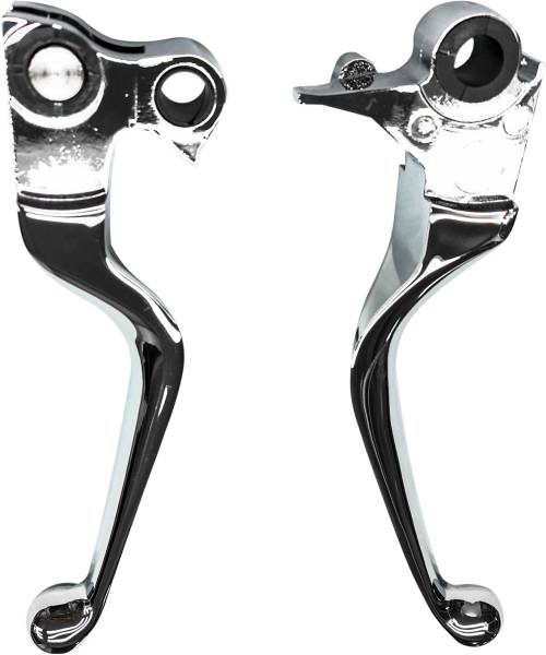 HARDDRIVE - SMOOTH LEVER SET CHROME BT 07-UP EXCEPT FLT 08-UP - Image 1