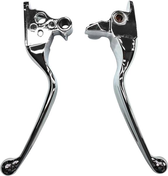 HARDDRIVE - SMOOTH LEVER SET CHROME FLT 08-13 W/CABLE CLUTCH - Image 1