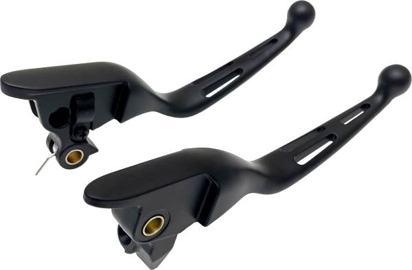 HARDDRIVE - 3 SLOT LEVER SET BLACK FLT `21-UP CBL CLUTCH - Image 1