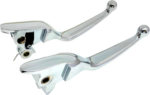 HARDDRIVE - SMOOTH LEVER SET CHROME FLT `21-UP CBL CLUTCH - Image 1