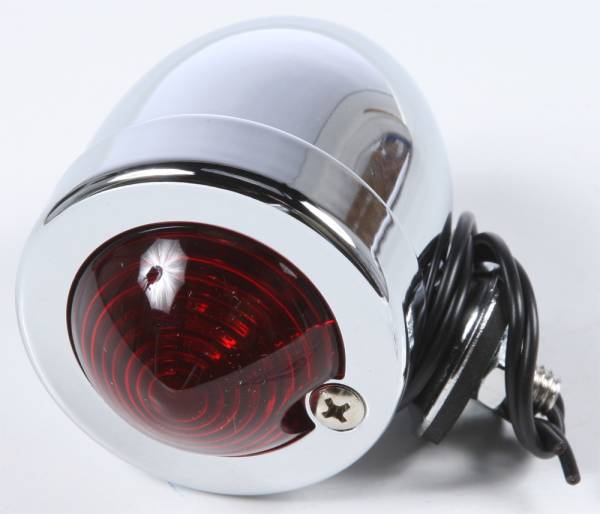 HARDDRIVE - BULLET MARKER LIGHT CHROME RED LENS DUAL FILAMENT - Image 1