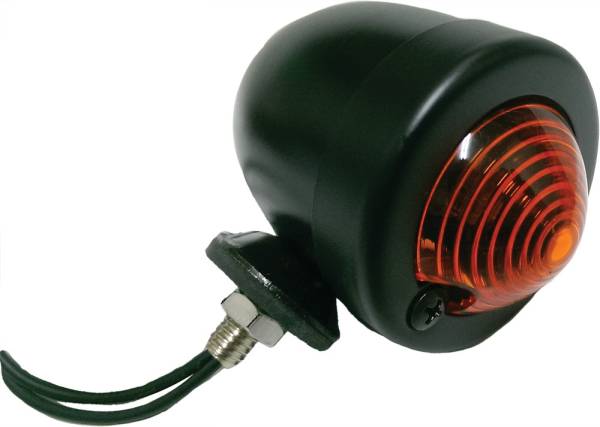 HARDDRIVE - BULLET MARKER LIGHT BLACK AMBER LENS SINGLE FILAMENT - Image 1