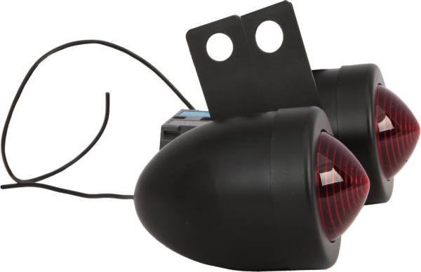 HARDDRIVE - BULLET MARKER LIGHT W/BRKT BLK RED LENS SINGLE FILAMENT - Image 1