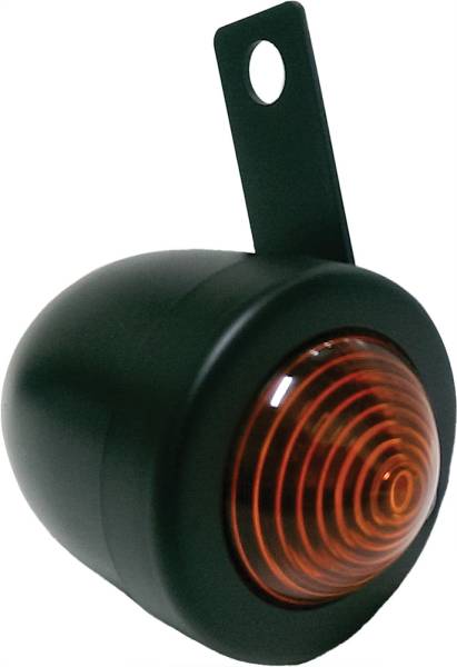 HARDDRIVE - BULLET MARKER LIGHT W/BRKT BLK AMBER LENS SINGLE FILAMENT - Image 1