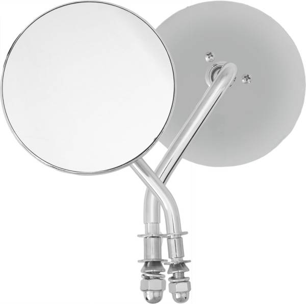 HARDDRIVE - 4" ROUND MIRROR CHROME LEFT SIDE - Image 1