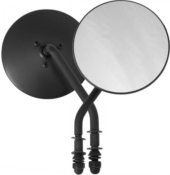 HARDDRIVE - 4" ROUND MIRROR BLACK RIGHT SIDE - Image 1