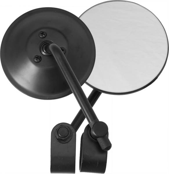 HARDDRIVE - UNIVERSAL 4" ROUND MIRROR 4" STEM BLACK - Image 1