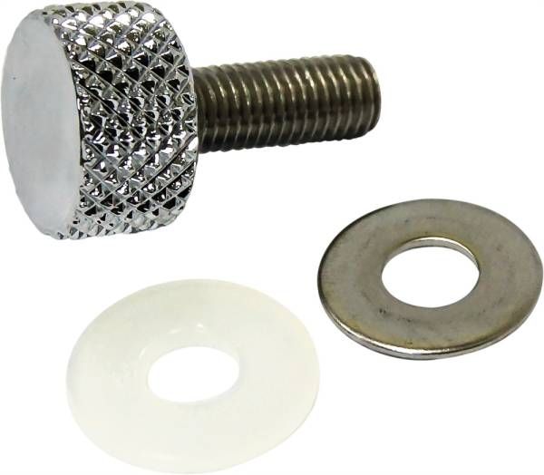 HARDDRIVE - KNURLED SEAT KNOB 1/4-28 CHROME - Image 1