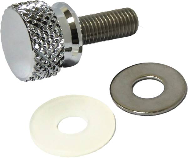 HARDDRIVE - KNURLED SEAT KNOB 1/4-28 STEPPED CHROME - Image 1