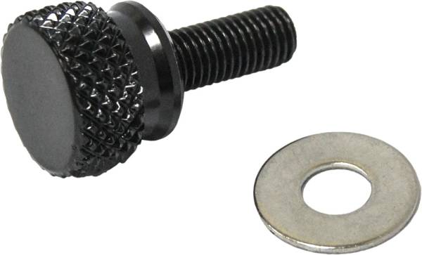 HARDDRIVE - KNURLED SEAT KNOB 1/4-28 STEPPED BLACK - Image 1