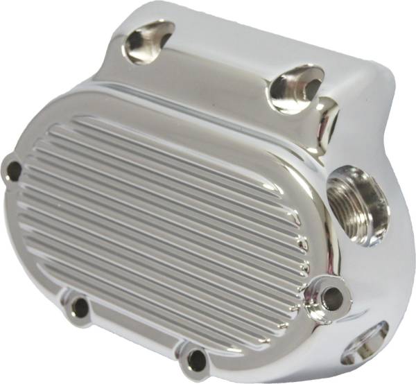 HARDDRIVE - TRANS END COVER 5 SPEED FINNED CHROME BIG TWIN 87-06 - Image 1