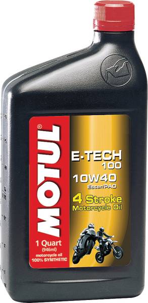 MOTUL - E-TECH 100 SYNTHETIC OIL 10W40 1QT - Image 1