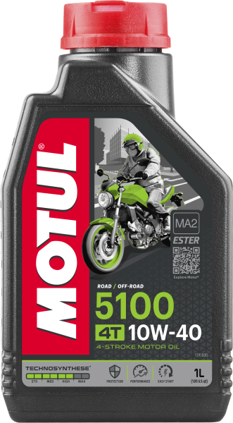 MOTUL - 5100 ESTER/SYNTHETIC ENGINE OIL 10W40 1 LT - Image 1