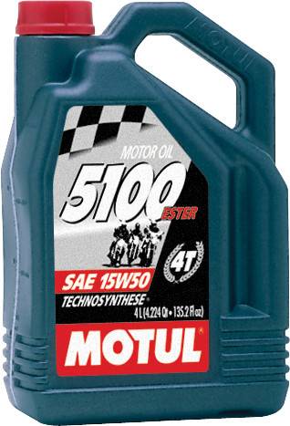 MOTUL - 5100 ESTER/SYNTHETIC ENGINE OIL 15W-50 1GAL - Image 1