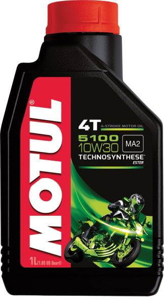 MOTUL - 5100 4T SEMI-SYNTHETIC OIL 10W30 1L - Image 1