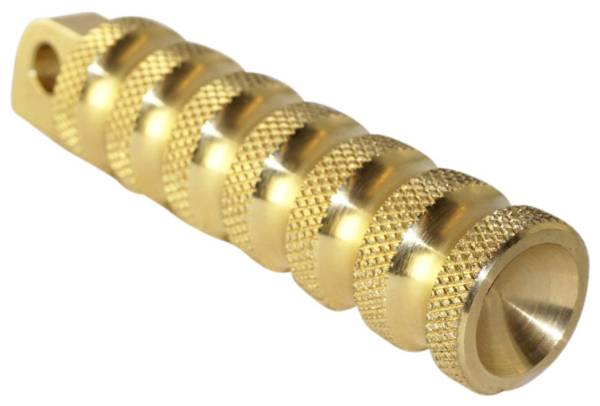 BRASS BALLS - RIBBED FOOT PEGS BRASS - Image 1