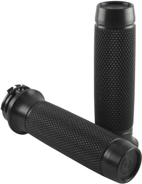 BRASS BALLS - KNURLED MOTO GRIPS BLACK - Image 1