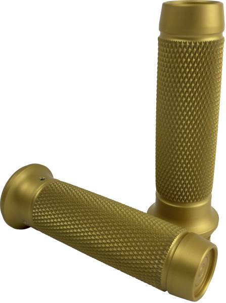 BRASS BALLS - KNURLED MOTO GRIPS GOLD - Image 1