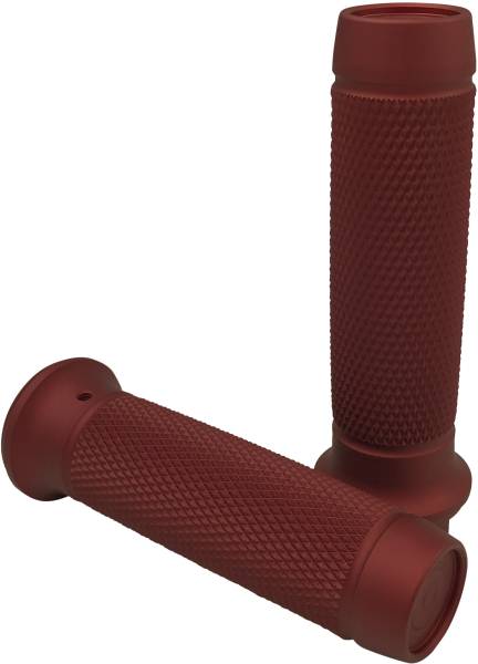 BRASS BALLS - KNURLED MOTO GRIPS RED - Image 1