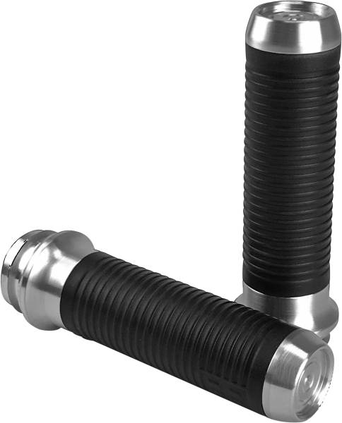 BRASS BALLS - LEATHER MOTO GRIPS NATURAL/BLACK RIBBED TBW - Image 1