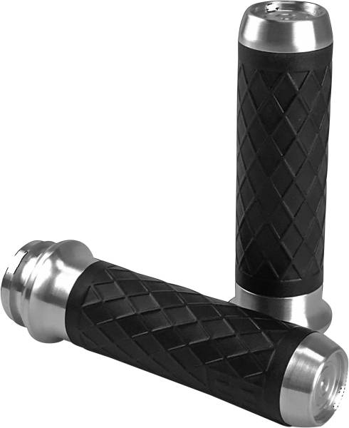 BRASS BALLS - LEATHER MOTO GRIPS NATURAL/BLACK DIAMOND TBW - Image 1