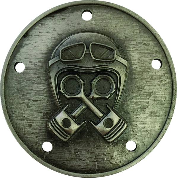 BRASS BALLS - PISTON HELMET IGNITION COVER BIG TWIN - Image 1