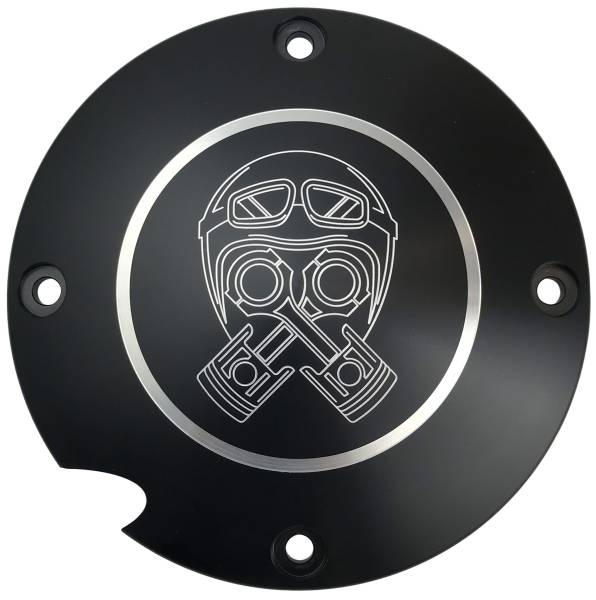 BRASS BALLS - PISTON HELMET DERBY COVER BLACK XL 96-03 - Image 1