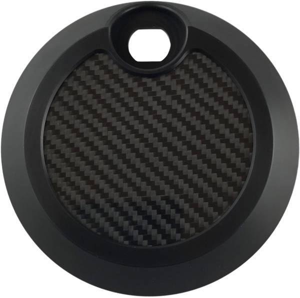 BRASS BALLS - FUEL DOOR BLACK W/CARBON INLAY - Image 1