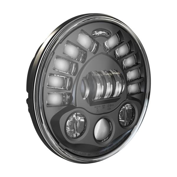 JW SPEAKER - 8791M LED PED HEADLIGHT 7" BLK BEZEL - Image 1