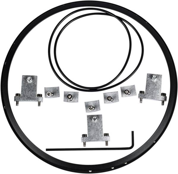 JW SPEAKER - 7" ADAPTER RING KIT BLK DUCATI - Image 1