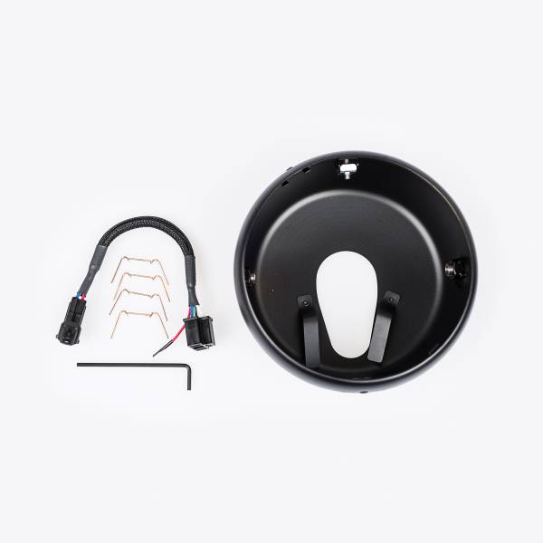 JW SPEAKER - 7" ADAPTER RING KIT BLK MOTO GUZZI - Image 1