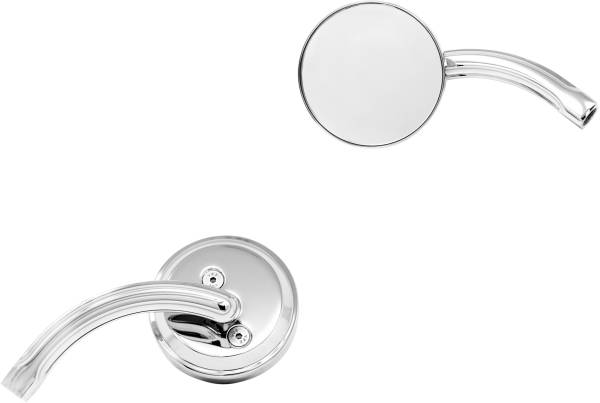 NOMADIC - BILLET ROUND MIRROR LEFT CHROME - Image 1