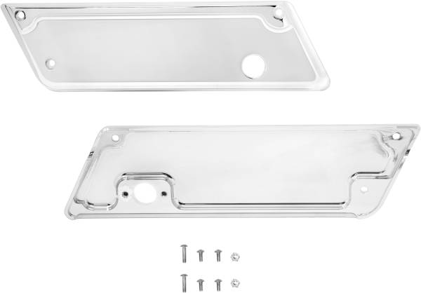 NOMADIC - BILLET BAG LATCH COVERS CHROME 99-13 FLT/FLHT/FLHR/FLTR/FLHX - Image 1